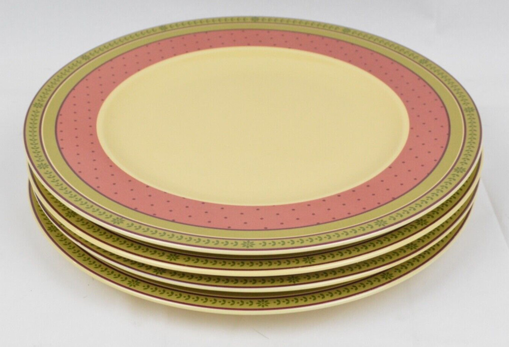 Waverly Garden Room Floral Manor Dinner Plates Set 4 10.75" Made Poland Vintage